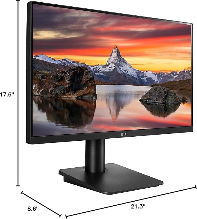 LG 24MP450-B Monitor 24 Full HD (1920 x 1080) IPS Display 3-Side Virtually Borderless Design AMD FreeSync 5ms GtG Response Time Reader Mode OnScreen Control with Screen Split