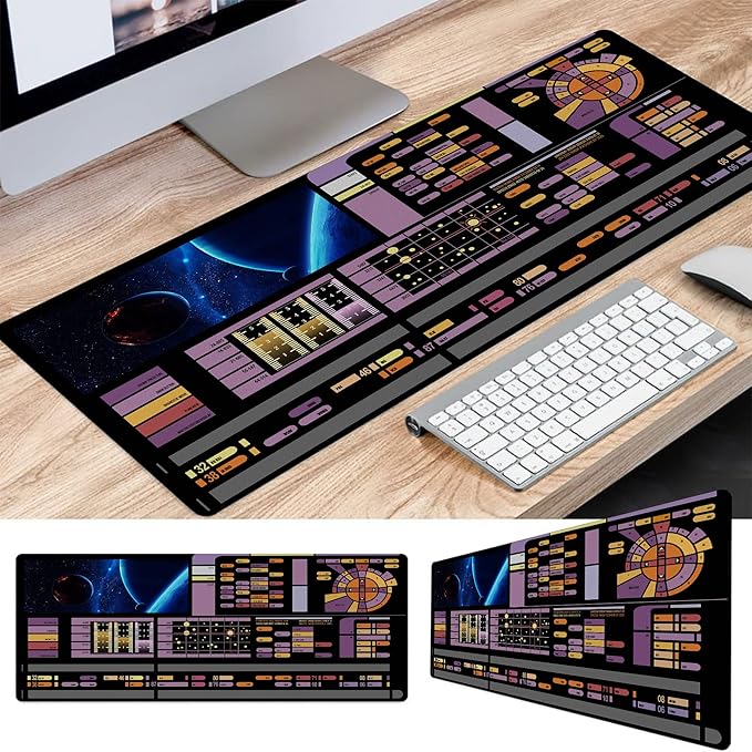 Sci-fi Control Console Display Mouse Mat Science Fiction Desk mat Large Mouse pad for Desk Gamer Mouse pad Game Mat Computer Gaming Accessories SciFi Gift Valentine GiftsGift for him VA