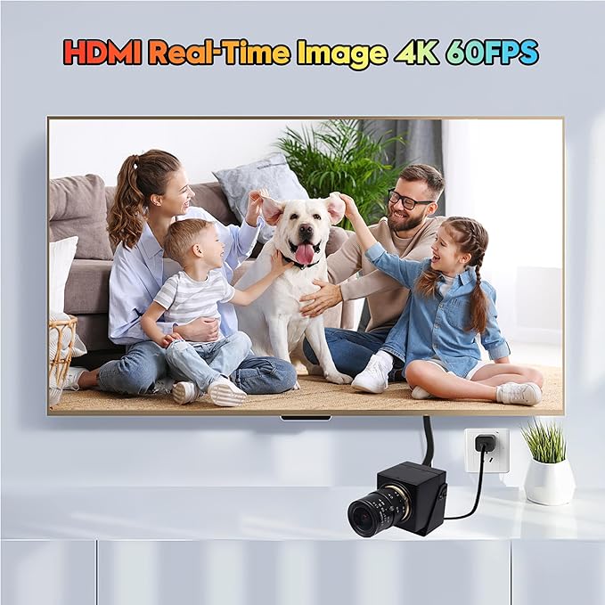 SVPRO 4K 60fps Streaming Camera with 4X Optical Zoom &amp Manual Focus HDMI/USB 3.0 Webcam for PC/Mac - Live Broadcast/OBS/Monitoring 2.8-12mm CS Mount Lens