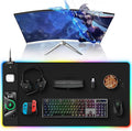 TopMade Wireless Charging RGB Mouse Pad Waterproof Gaming Desk Pad with 4 Light Modes &amp 11 RGB Colors Ultra-Smooth Surface Non-Slip Base 31.5x15.75 XXL Large Desk Mat for MacBook PC Laptop