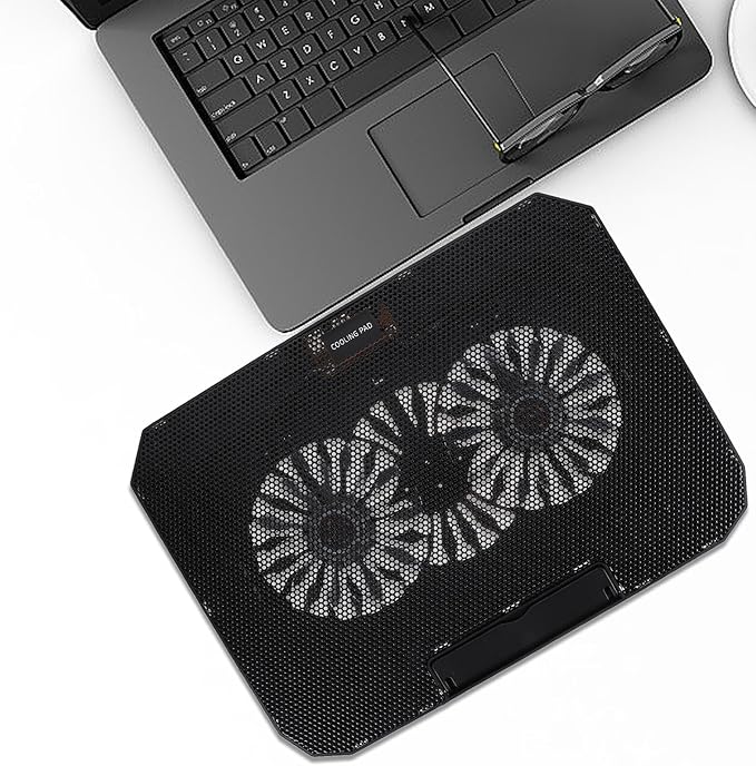 COHEALI Quiet USB-Powered Laptop Radiator Cooler Stand for Notebooks Portable Metal Mesh Cooling Pad with Efficient Heat Dissipation Lightweight Design for Enhanced Laptop Performance