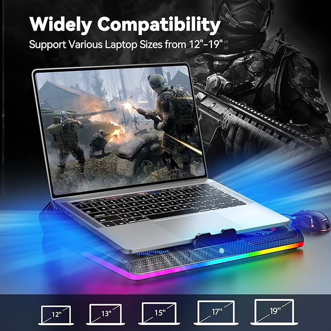 TECKNET Laptop Cooling Pad 12-15.6 Laptop Cooler