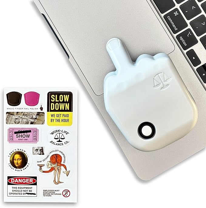 Work-Life Balance Randomized Mouse Trackpad Jiggler - Undetectable Mechanical Moving Device for Laptop Cordless Device Automatic Shaker to Keep Screen Active for WFH Remote Work Essential - Gray