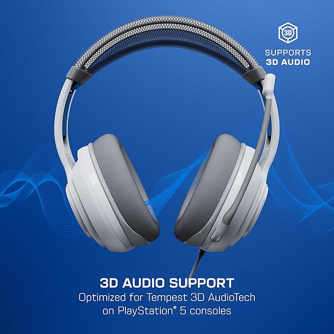 Bundle of Turtle Beach Atlas 200 Wired Gaming Headset Officially Licensed for PS5 &amp PS4 - White + Victrix Pro BFG Reloaded Wireless Gaming Controller Officially Licensed for PS5 PS4 PC - White
