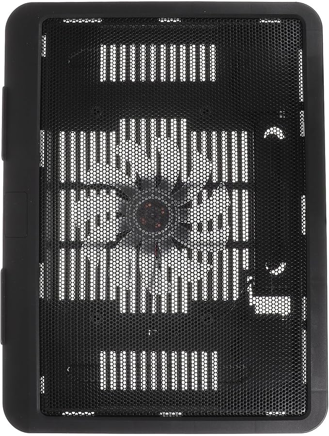 Sewroro Silent Laptop Cooling Pad with Non-Slip Anti-Skid Base Adjustable Black Laptop Stand for Desk Use Cooling Fan Holder