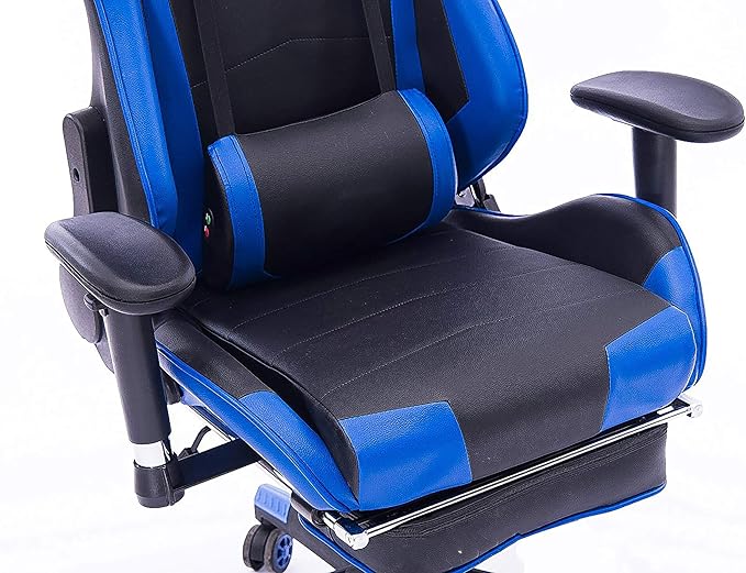 Home Ergonomic Office Chair Ergonomic Computer Chair with Adjustable Height Gaming Chair High Back Adjustable Swivel Video Game Chair with Footrest and Headrest