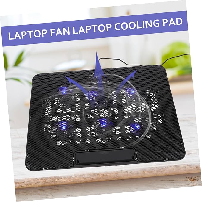 MERRYHAPY Laptop Cooling Pad Fans Adjustable Height Laptop Stand Compatible Lightweight and Portable Design for Efficient Heat Dissipation and Noise