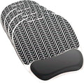 Fellowes Photo Gel Mouse Pad Wrist Rest with MICROBAN - Black Chevron (9549901) (Pack of 4)