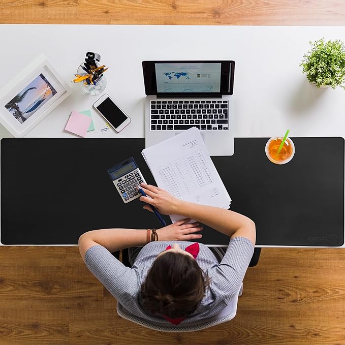 4XL Oversized &amp Ultimate Gaming Desk Mat 54x23(Stealth) - Giant &amp Thicker 4mm - Stitched/Water Proof/Non Slip Base