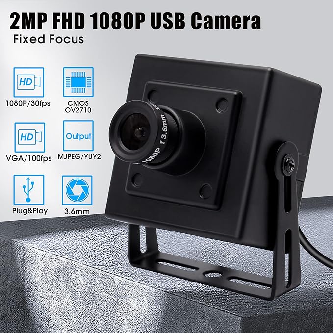 SVPRO USB Webcam 1080P HD Camera 30fps/60fps/100fps High Speed Video Camera for Live Streaming Small External Camera for Computer LaptopUSB2.0 UVC Webcam Wall Mount and Surface Mount