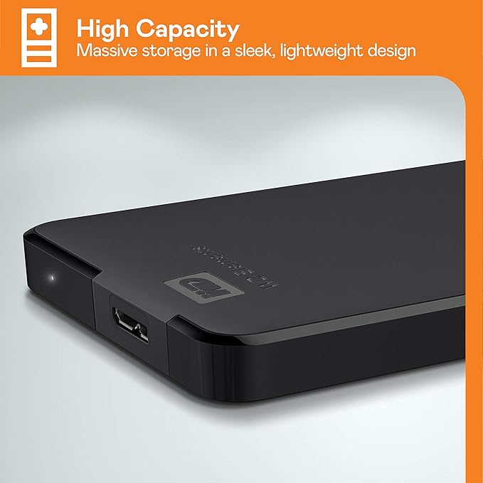 WD 2TB Elements Portable External Hard Drive HDD USB 3.0 Compatible with PC Mac PS4 &amp Xbox - WDBU6Y0020BBK-WESN