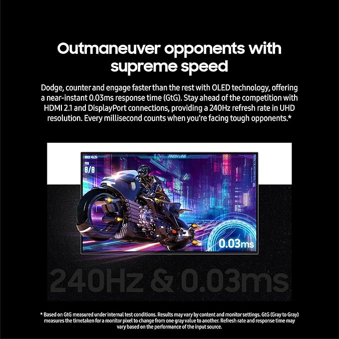 SAMSUNG 32-Inch Odyssey OLED G8 (G80SD) Series 4K UHD Smart Gaming Monitor 240Hz 0.03ms Glare-Free Display Gaming Hub Adjustable Sleek Metal Design LS32DG802SNXZA 2024 (Renewed) Silver