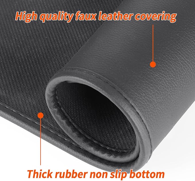 Mymyth Heated Desk Pad Warm Mouse Pad Foot Warmer - 8 Speeds Heated Control with Digital Display - 31.5‘’×17.5” Extended Edition Gaming Mouse Mat - Auto Shutoff