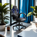 Nicer Furniture Gaming Chair Reclining Racing Game Chair Ergonomic Computer Chair for Gamer with Back Tilt and Armrest (Blue)