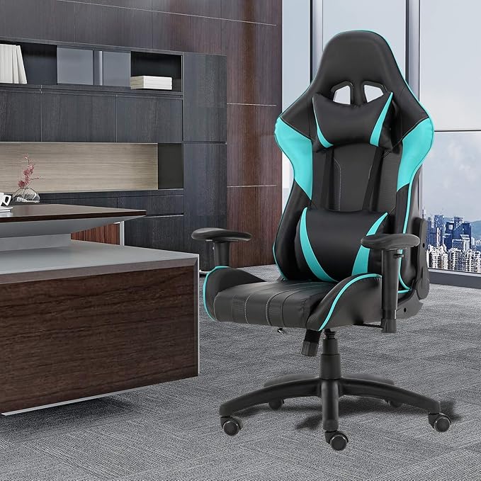 Video Gaming Chairs Most Comfortable Kids Spinning Computer Gaming Chairs Ergonomic Armchair Nice Office Chair (Black/Blue-a)