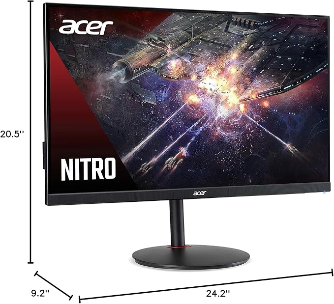 acer Nitro XV272U Pbmiiprzx 27 WQHD (2560 x 1440) IPS G-SYNC Compatible Monitor 144Hz 1ms VRB VESA Certified DisplayHDR400 DCI-P3 Delta E&lt2