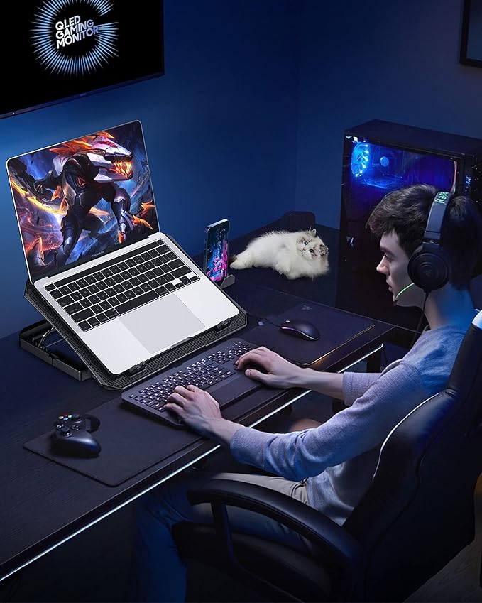AICHESON S039 Laptop Cooler and Gaming Laptop Cooling Stand AA2 Set