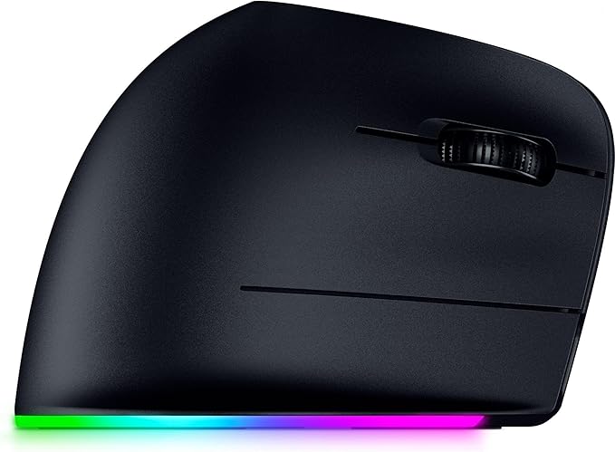 Razer Pro Click V2 Vertical Wireless Mouse: 6 Button Ergonomic Design - One Click AI Prompt - Supports Windows &amp Mac - Multi Device Connectivity via 2.4GHz Bluetooth or USB C Wired Mode - Chroma