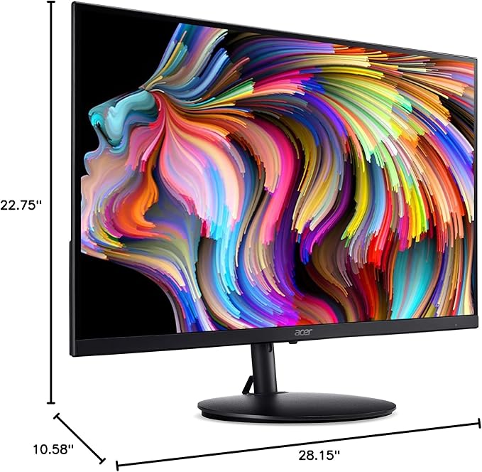 acer SH322QK bmiphux 31.5 UHD 3840 x 2160 Professional Monitor | Adaptive-Sync (FreeSync Compatible) | HDR 10 | ZeroFrame| Height Adjustable Stand with Tilt (USB Type-C Display Port 1.2 &amp HDMI 2