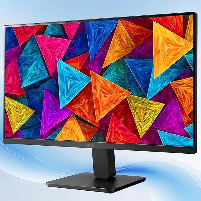 LG 24 FHD (1920 x 1080) IPS Monitor 100Hz Refresh Rate 99% sRGB AMD FreeSync 3-Side Borderless Anti Glare Tilt Adjustable HDMI VESA Mountable for Gaming and Office