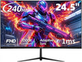 ZZA 24.5 PC Monitor for Gaming 240Hz FHD Display VA Panel AMD FreeSync 120% sRGB Low Blue Mode VESA Mount75X75MM DP1.4/HDMI2.0