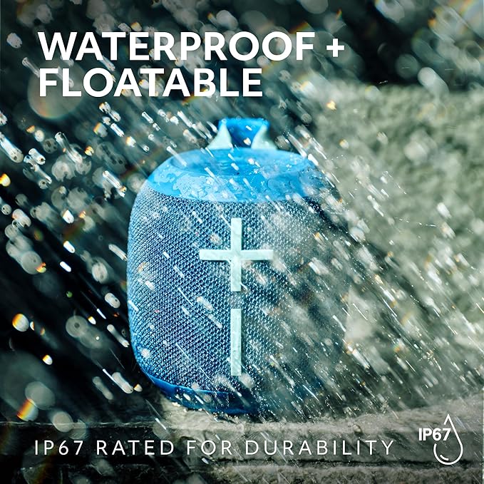 Ultimate Ears WONDERBOOM 4 Portable Waterproof Bluetooth Speaker with Big Bass and 360-Degree Sound Dustproof Floating Speaker with 131ft (40m) Range- Black