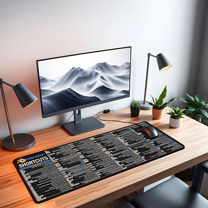 Blender Keyboard Shortcut Mouse Pad Quick Access Guide for 3D Artists Animators &amp Designers Must-Have Computer Accessory for Study Work and Reference Purposes NNA