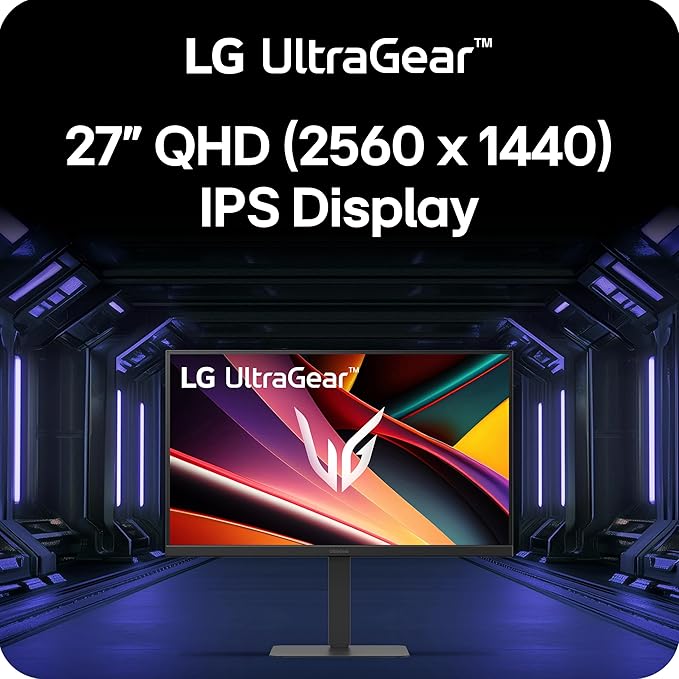 LG 27G640A-B 27-inch Ultragear QHD (2560 x 1440) IPS Gaming Monitor 300Hz 1ms NVIDIA G-Sync AMD FreeSync Premium VESA DisplayHDR 400 HDMI 2.1 USB Type-C Tilt/Height/Swivel/Pivot Stand Black