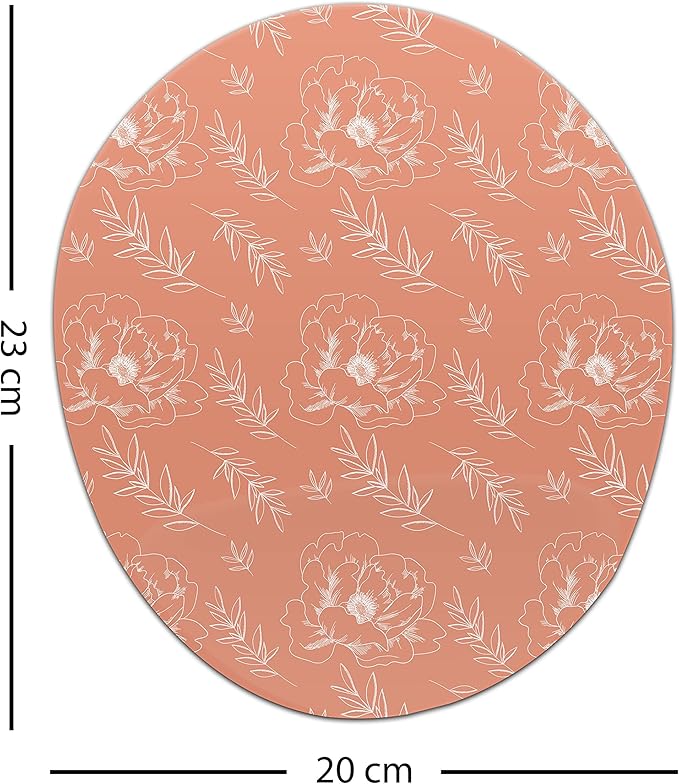 Ergonomic Mouse Pad with Wrist Rest Digital Printed Mouse Mat for Tendon Sheath Problems Non-Slip Base for Office and Home Size: 20 x 23 cm