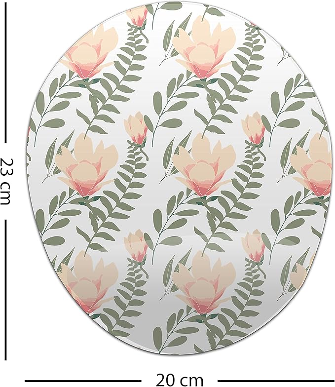 Ergonomic Mouse Pad with Wrist Rest Digital Printed Mouse Mat for Tendon Sheath Problems Non-Slip Base for Office and Home Size: 20 x 23 cm