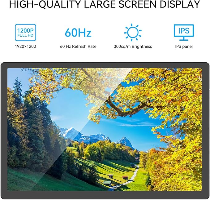 ADREAMER 13.3 Triple Screen Laptop Monitor Extender Detachable 3 Monitor for 11.6-16 FHD 1200P IPS Multi Screen Laptop Attachment Compatible with Wins/MacOS(M1/M2/M3).