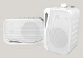 Rockville Pair HP4S-8 4-Inch 360W Outdoor/Indoor Speakers 8 Ohm IPX44 Weather-Resistant Swivel Brackets Removable Paintable Grills for Home Theater and Patio