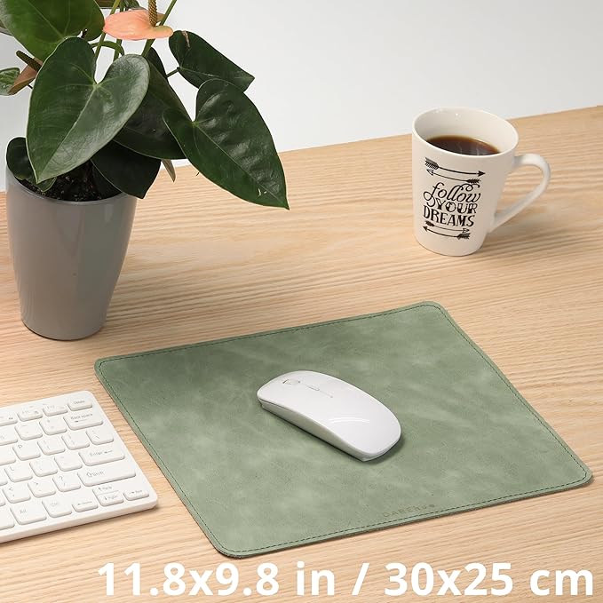 Genuine Leather Mouse Pad (Mint Green Large)