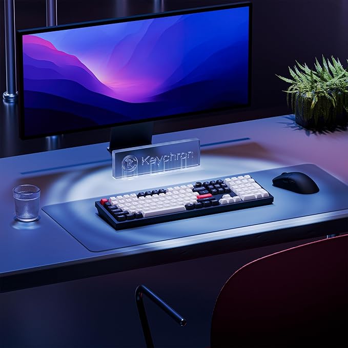 Keychron Q6 HE QMK Wireless 2.4 GHz Custom Keyboard Rapid Trigger Bluetooth 100% Full-size with Hall Effect Gateron Double-Rail Magnetic Switches PBT Keycaps Aluminum Compatible for Mac Windows Linux