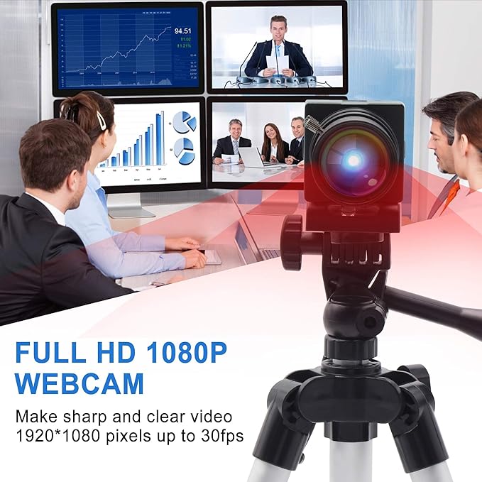 100fps USB Webcam 2MP 1080P 2.8-12mm Varifocal Lens Plug and Play OpenCV-Compatible for Video Conference Linux/Windows/Android