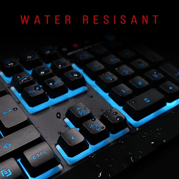 Bloody B188 8-Key Light Strike (LK) Optical Mechanical Gaming Keyboard – Tri-Color LED Backlit – Smooth/Linear Black Switch