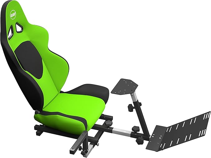 Advanced Racing Seat Driving Simulator Gaming Chair with Gear Shifter Mount Green