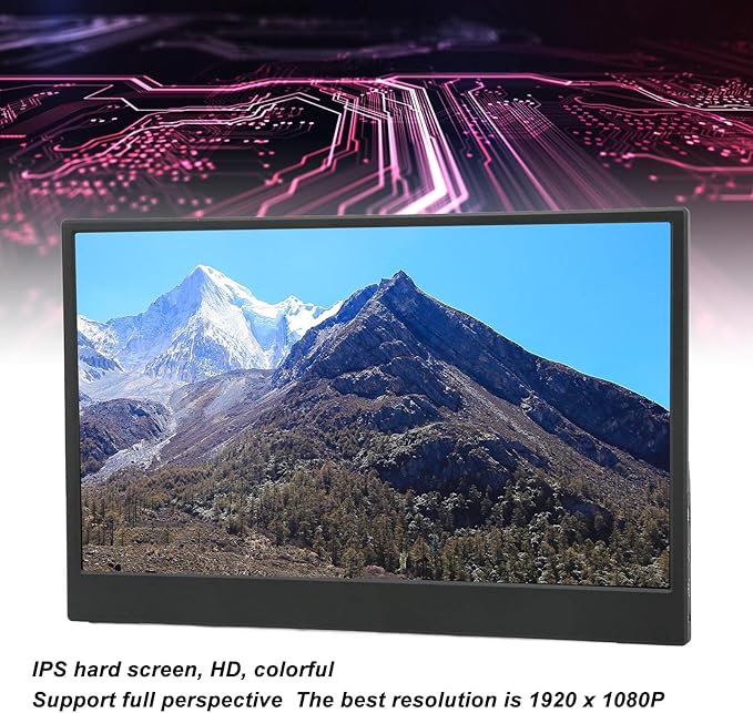 13 Inch Portable Monitor 1920x1080P IPS Full View Ultra Thin with Protective Case - HDR Technology Split Screen Support for Work and Entertainment