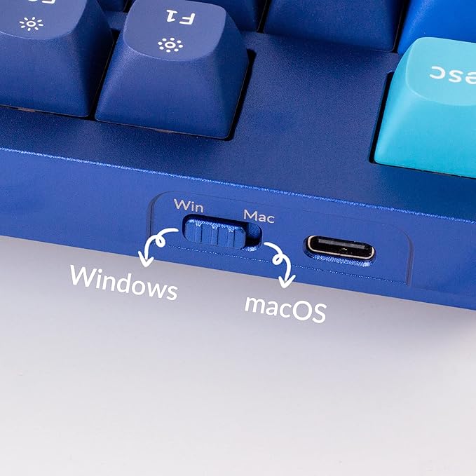 Keychron Q3 QMK/VIA Wired Custom Mechanical Keyboard Full Aluminum Tenkeyless Layout Programmable Macro with Hot-swappable Gateron G Pro Brown Switch Compatible with Mac Windows Linux (Blue)