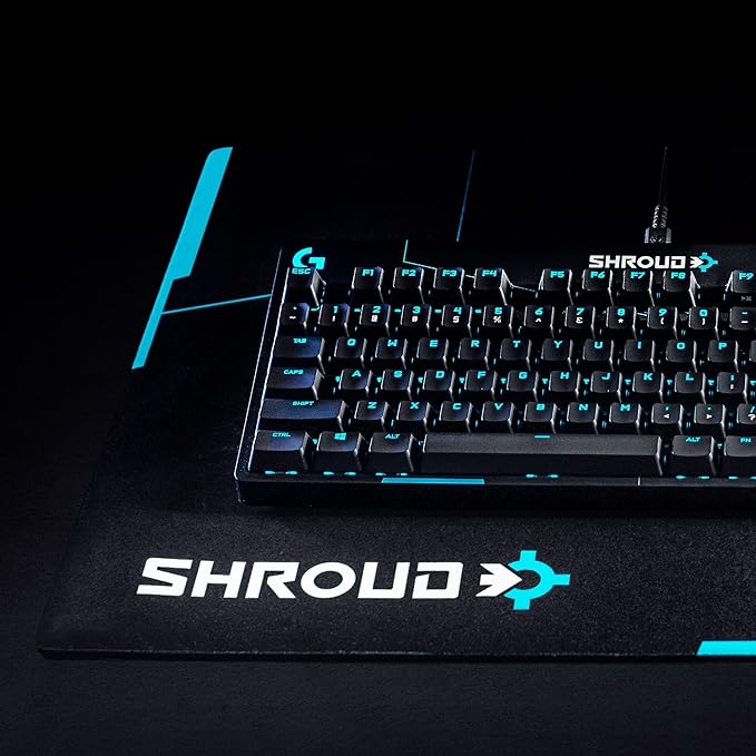 Logitech G840 XL Shroud Edition Cloth Gaming Mouse Pad 400x900 mm 3 mm Thin Pad Stable Rubber Base Performance-Tuned Surface Moderate Surface Friction Durable Tube for Transport - Black