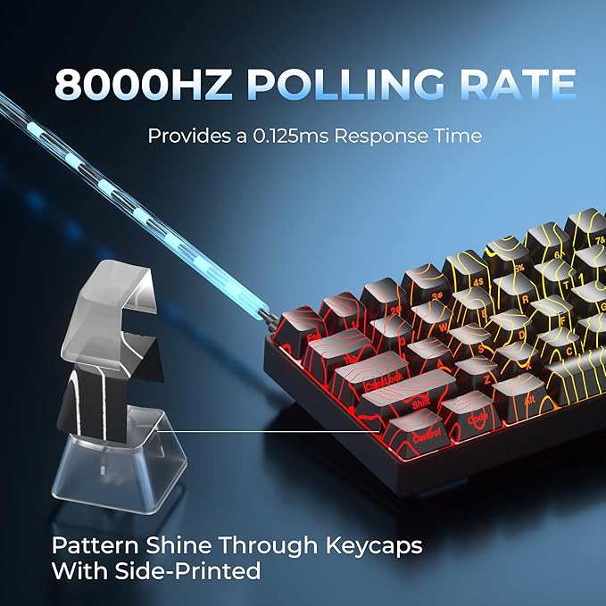 OHY 60 Percent Gaming KeyboardXVX HE68 Rapid Trigger Keyboard with Gateron Magnetic Switch CNC Aluminum FrameCustom Mechanical Key Board for PC/Laptop/Xbox/PS4/PS5-Black