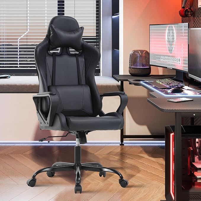 Cheap Gaming Chair PC Chair Ergonomic Office Chair Computer Chair Video Game Chairs for Kids Silla Gamer Chair with Headrest and Lumbar Support Massage Chair Gaming Chairs for Adults Comfy Chair