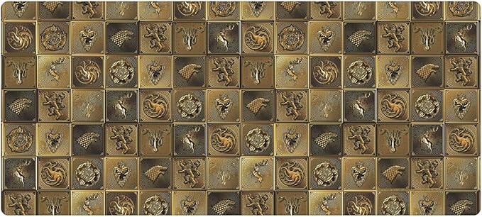 Head Case Designs Officially Licensed HBO Game of Thrones Gold Sigils All Houses Graphic Art 37.4 x 15.75 x 0.16 inches (900 x 400 mm) - XL Gaming Office Desk PC Keyboard Mouse Mat Pad