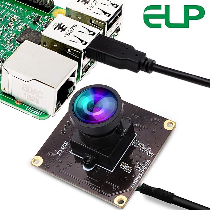 Wecamera_usb High Speed Wide Angle Global Shutter USB Camera Module for Computer 1080P Mini Webcam Board High Frame 90fps Web PC Camera Board for Laptop Raspberry Pi (110degree No Distortion Lens)