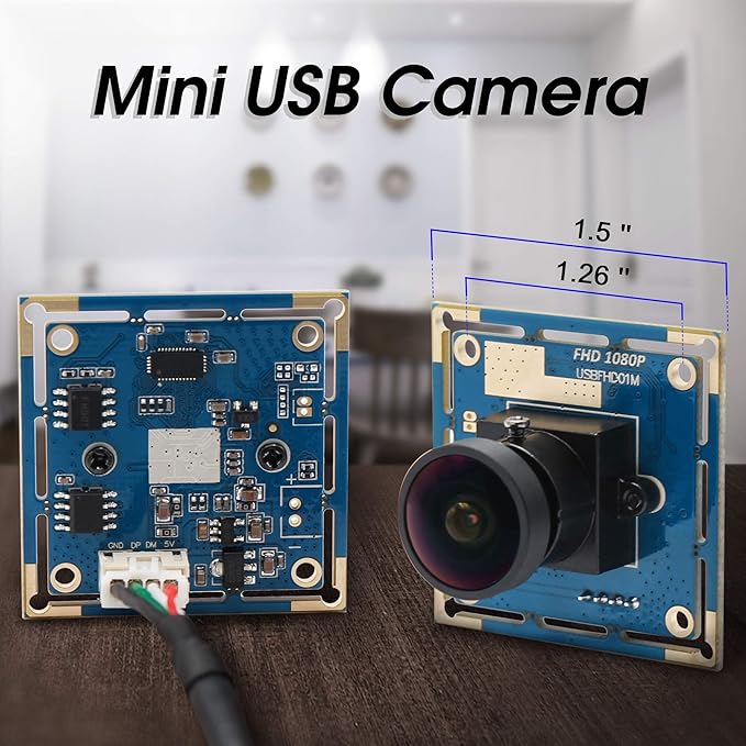 Hotpet 2MP USB Camera Module 1080P Webcam High Speed VGA 100fps 720P 60fps Webcam with CMOS OV2710 Sensor 3.6mm Industrial Camera Module for PCATMRobotMachine VisionKiosk