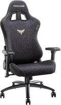 Gaming Chair 4D Adjustable Armrests - 170° Reclining &amp 320lb Capacity High Back Ergonomic Computer Chair with Lumbar Support Fabric Office Chair for Adults (Black)