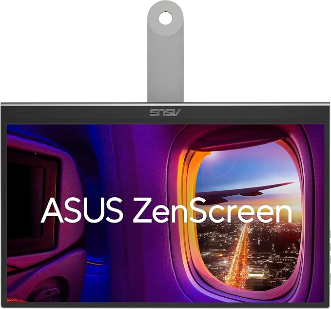 ASUS ZenScreen 16” OLED USB-C portable monitor (MQ16AHE) – Full HD 100% DCI-P3 1ms HDR-10 Mini HDMI Eye Care Proximity Sensor 360° kickstand Compatible with Laptops Smartphones 3 yr warranty