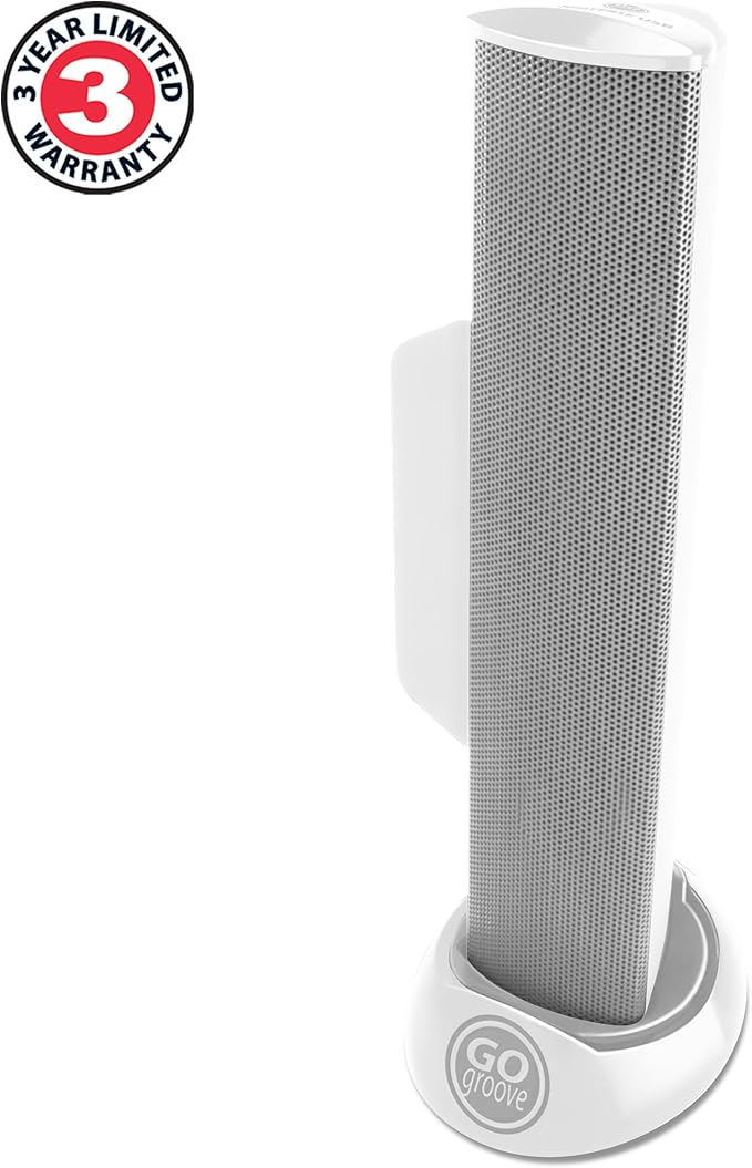 GOgroove SonaVERSE USB Speakers for Laptop Computer - USB Powered Mini Sound Bar with Clip-On Portable External Speaker Design for Monitor One Cable for Digital Audio Input and Power (White)