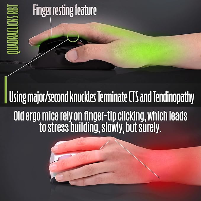 RBT Ergonomic Gaming Mouse Shoulder-First Design for All-Day Comfort PPE LMN with FSA HSA or HRA