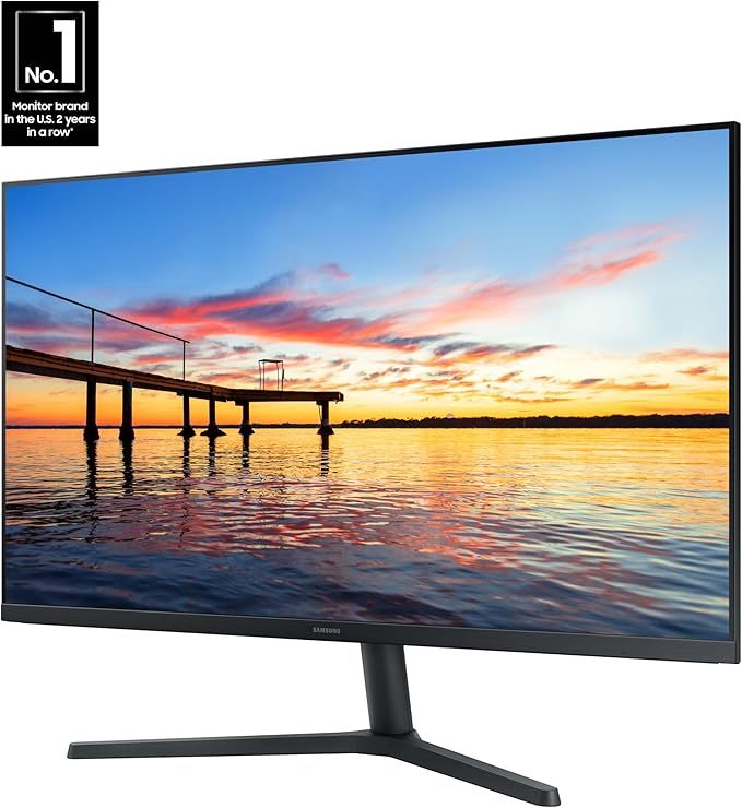 Samsung 32-Inch Flat Computer Monitor 75Hz Borderless Display AMD FreeSync Game Mode Advanced Eye Care HDMI and DisplayPort LS32B304NWNXGO 2024